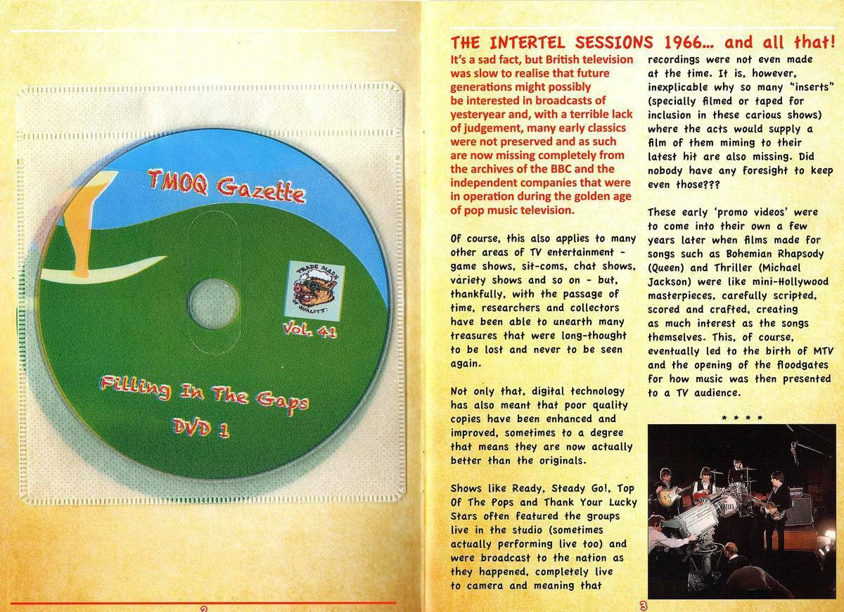 The Beatles Filling In The Gaps 2 DVD Booklet 20 Tracks TMOQ Gazette HMC