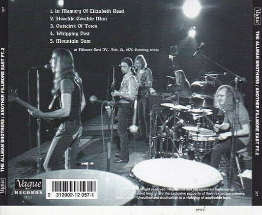 The Allman Brothers Band / Another Fillmore East Pt 2 1970 1CD