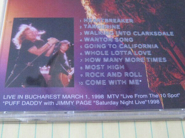 Jimmy Page Robert Plant Bucharest 1998 CD 1 Disc 10 Tracks Music Hard Rock F/S