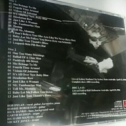 Bob Dylan The Shifts And Changes 1966 Sydney Stadium CD 2 Discs 26 Tracks Music