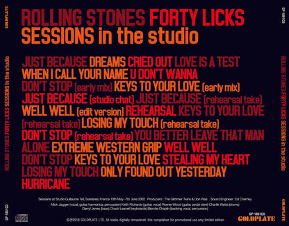 The Rolling Stones Forty Licks Sessions In The Studio Guillaume Tell CD 1 Disc
