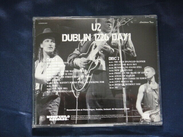 U2 / Dublin LOVE COMES TO TOWN TOUR 1989 4 Titles 8CD Set Soundboard Moonchild