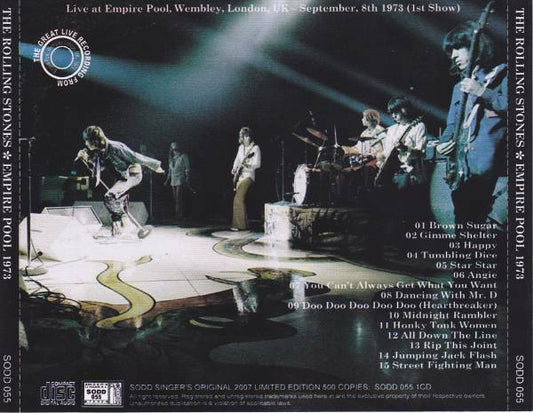 The Rolling Stones Empire Pool Wembley London 1973 CD 1 Disc 15 Tracks Rock F/S