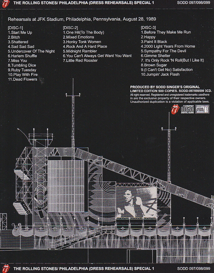 The Rolling Stones 1989 Philadelphia August SPECIAL 1 And 2 Music 5 CD Set F/S