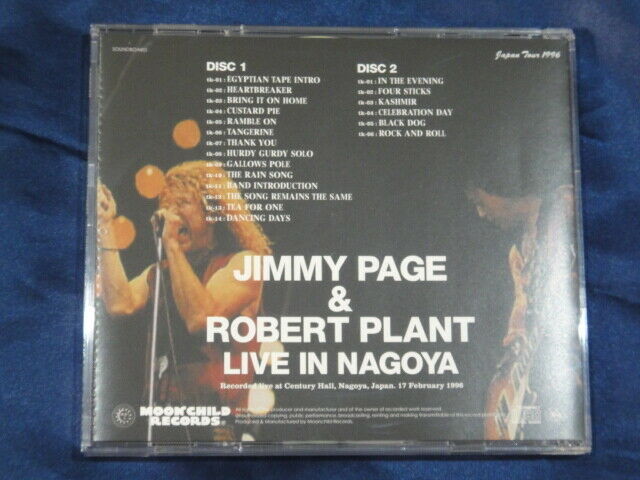 Jimmy Page & Robert Plant Live In Nagoya Century Hall 2CD Moonchild Soundboard