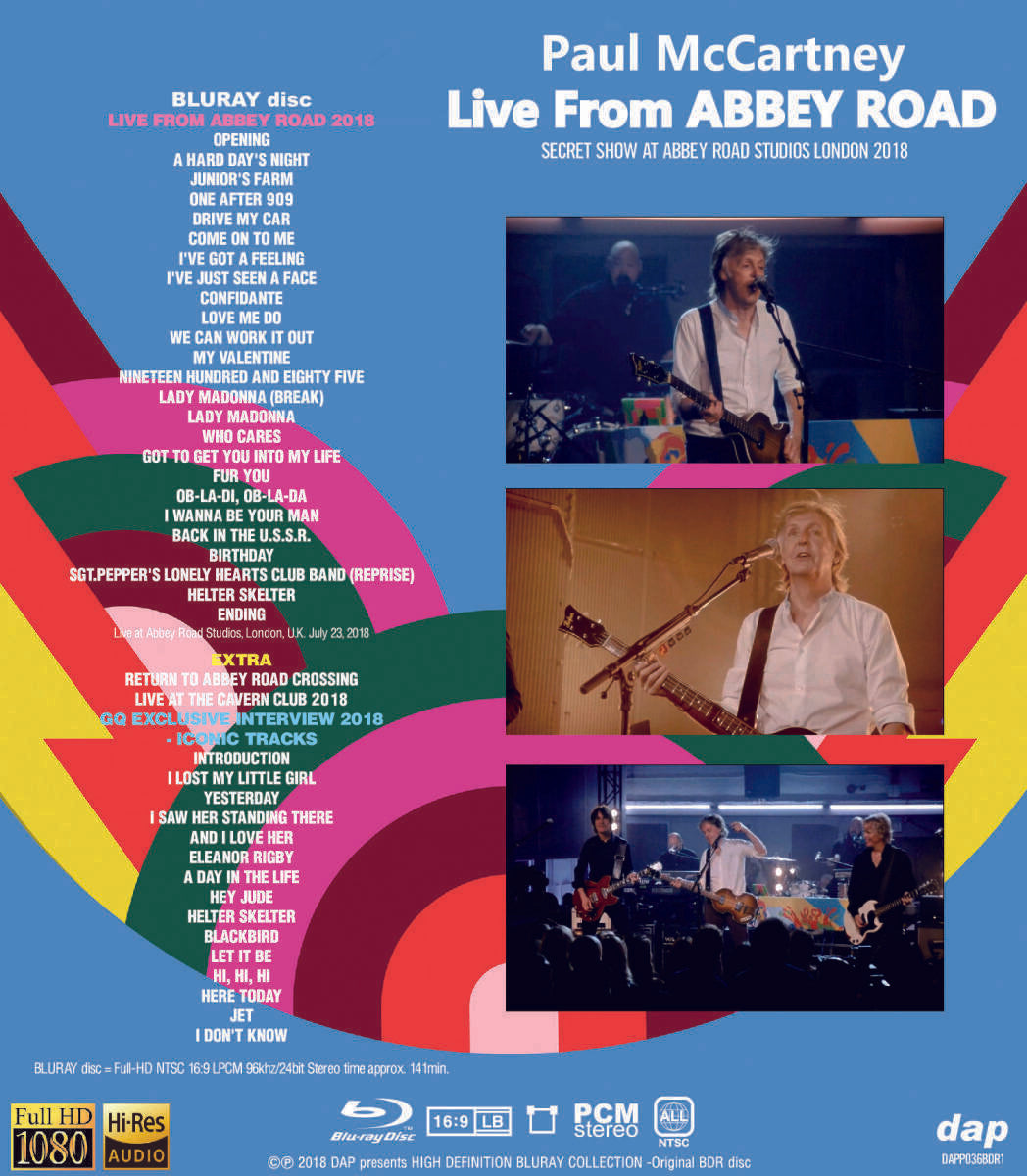 Paul McCartney Egypt Station 2018 Live From Abbey Road NYC Blu-ray 4 Discs F/S