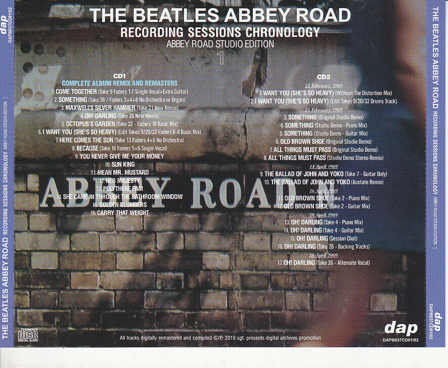 The Beatles Abbey Road Recording Sessions Chronology CD 6 Discs Set Music Rock
