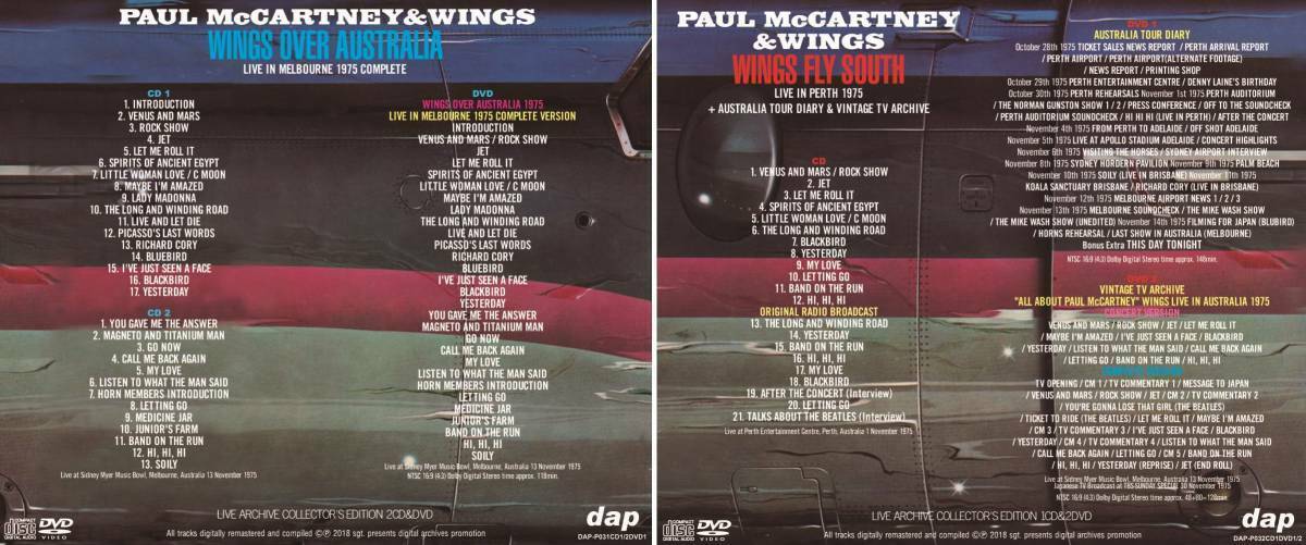 Paul McCartney Wings Over Australia 1975 Premium Collectors Edition 3CD 3DVD Set