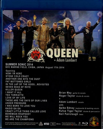 Queen Adam Lambert Summer Sonic 2014 Chiba Japan Blu-ray 1 Disc Music Rock Pops
