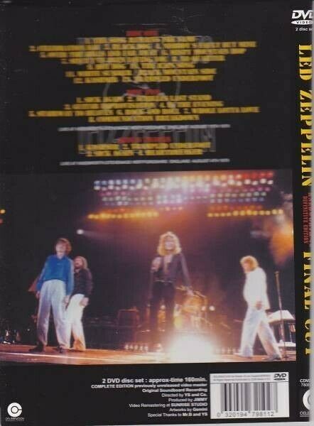 Led Zeppelin Knebworth 1979 Final Cut Definitive Edition DVD 2 Discs 25 Tracks