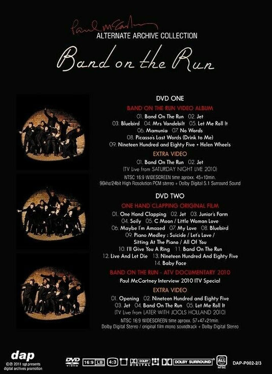 Paul McCartney Band On The Run Alternate Archive Collection 2DVD 30 Tracks F/S