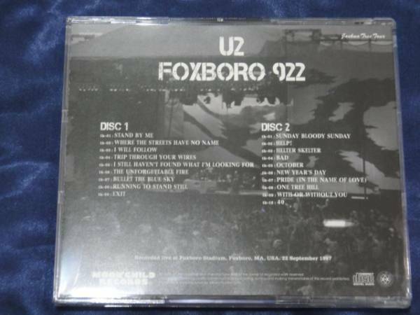 U2 / Foxboro 922 Joshua Tree Tour 1987 2CD Moonchild Records