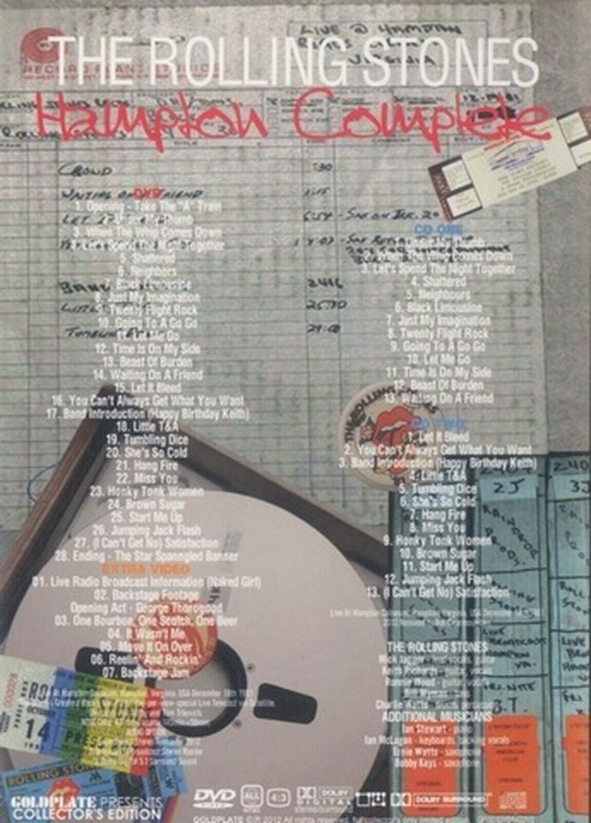 The Rolling Stones Hampton Complete 1982 Collector's Edition 2 CD 1 DVD Case Set