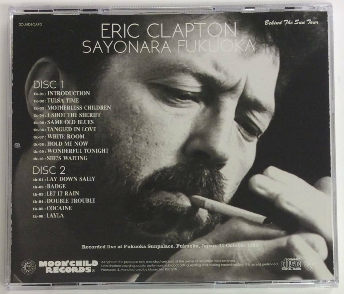 Eric Clapton Sayonara Fukuoka 1985 2CD Soundboard Moonchild