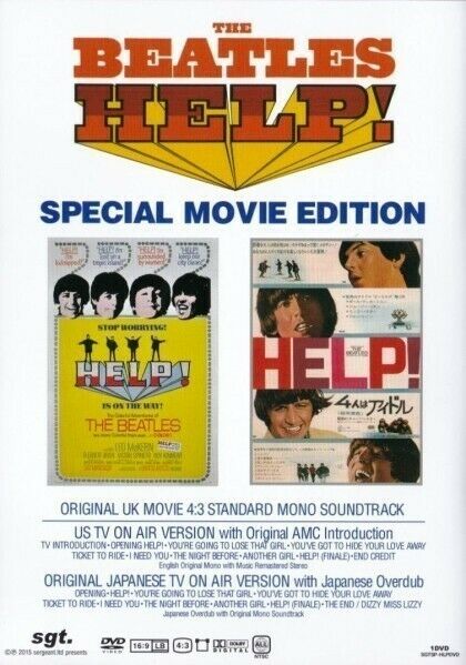 The Beatles Help ! Special Movie Edition DVD 1 Disc Collector's Edition SGT