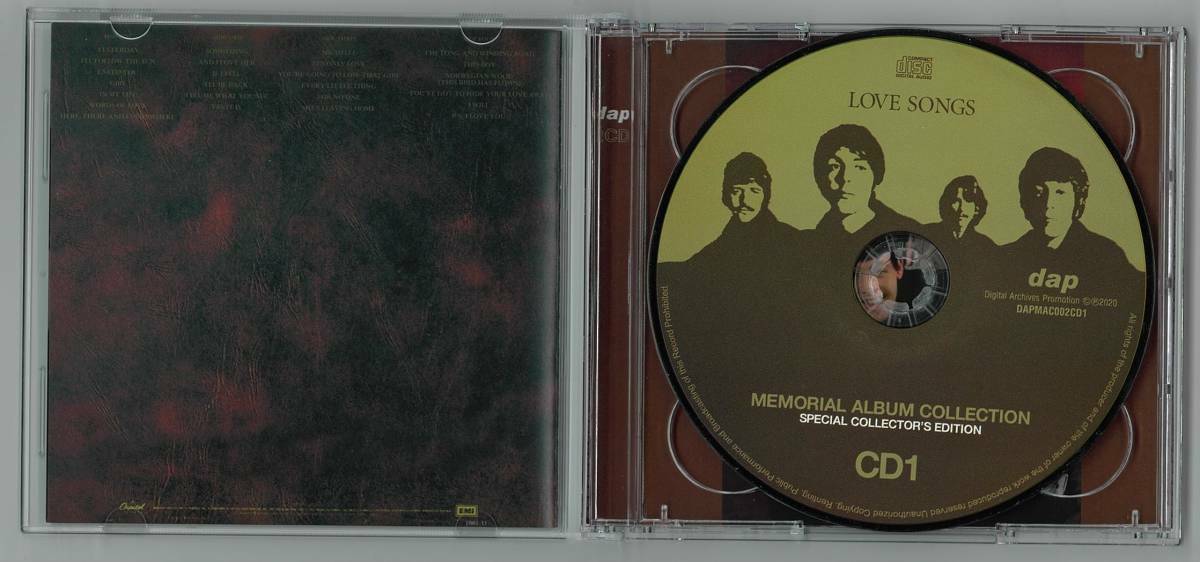 The Beatles Love Songs Special Collector's Edition Memorial Album Collection F/S
