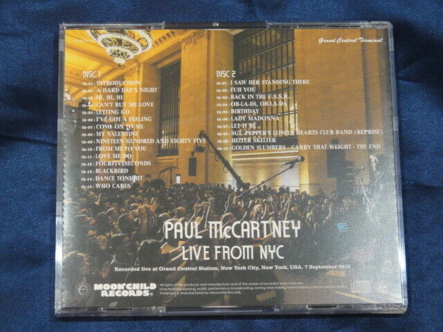 Paul McCartney Live From NYC CD 2 Discs 25 Tracks Moonchild Records Music Rock
