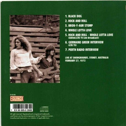 Led Zeppelin Live In Sydney 1972 Showground 1CD