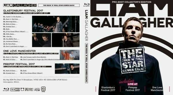 Liam Gallagher The Rock 'N' Roll Star Comes Back 2017 Blu-ray 1 Disc 21 Tracks