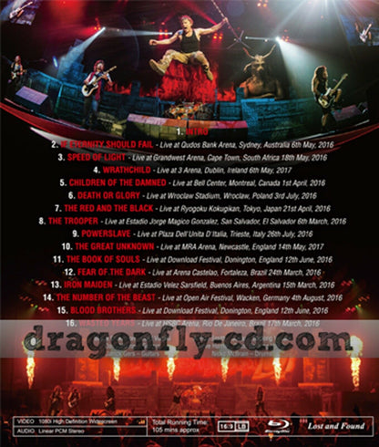 Iron Maiden / The Book Of Souls Live Chapter Concert Film Blu-ray 16 Tracks (1BDR) Pro shot
