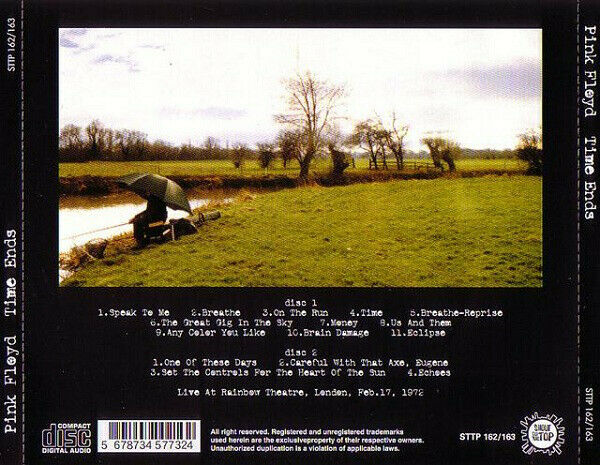 Pink Floyd Time Ends 1972 London CD 2 Discs 15 Tracks Rainbow Theatre Music Rock