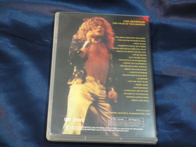 Led Zeppelin The Year Of The Dragon 1DVD 22 Tracks Empress Valley
