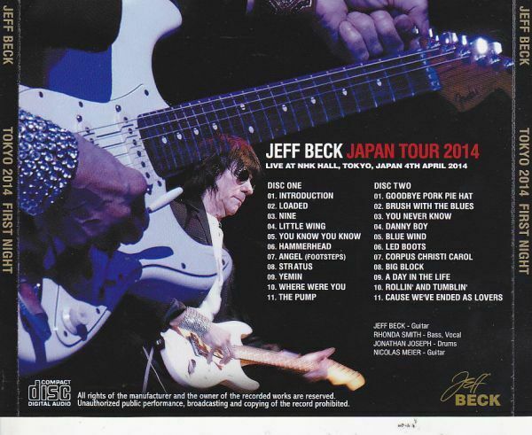 Jeff Beck Japan Tour 2014 Beck to the Future 1967 Guitarcycle CD 6 Discs Set