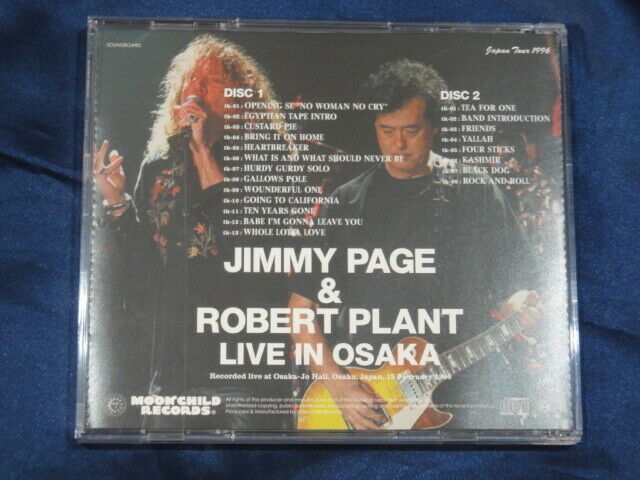 Jimmy Page & Robert Plant Live In Osaka Castle Hall 2CD Moonchild Soundboard
