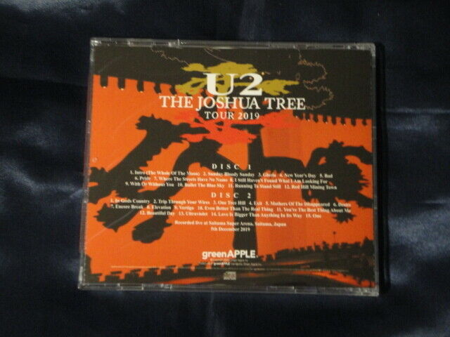 U2 The Joshua Tree Tour 2019 Saitama Super Arena Day 2 2CD 23 Tracks GreenAPPLE
