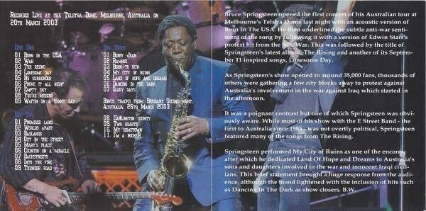 Bruce Springsteen Stand Before Your Fiery Light 2003 CD 3 Discs 29 Tracks Music