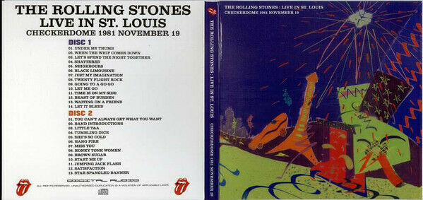 The Rolling Stones Live In St. Louis Checkerdome 1981 November 19 CD 2 Discs