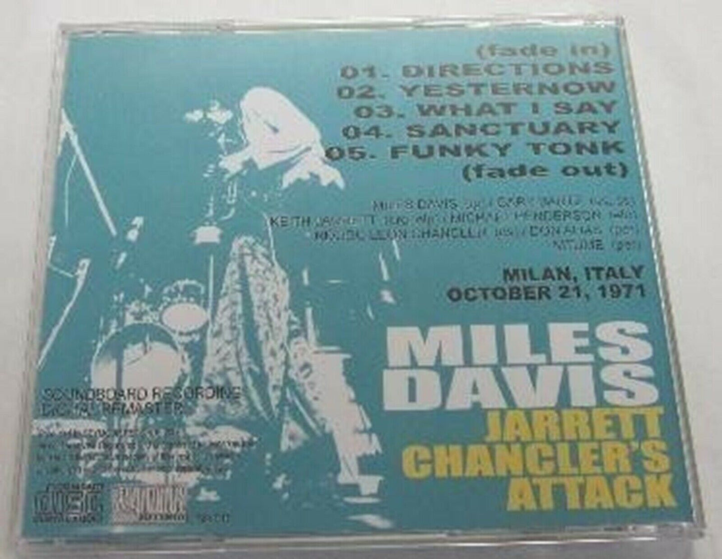 Miles Davis Jarrett Chancler's Attack 1971 Milan CD 1 Disc 5 Tracks Music Jazz