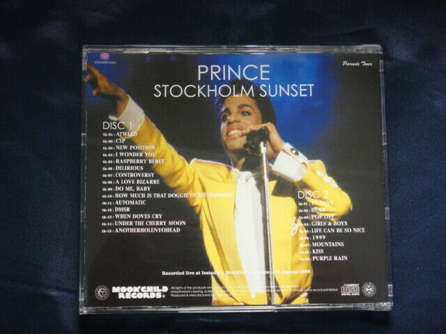 Prince Stockholm Sunset 1986 2CD 24 Tracks Moonchild Records