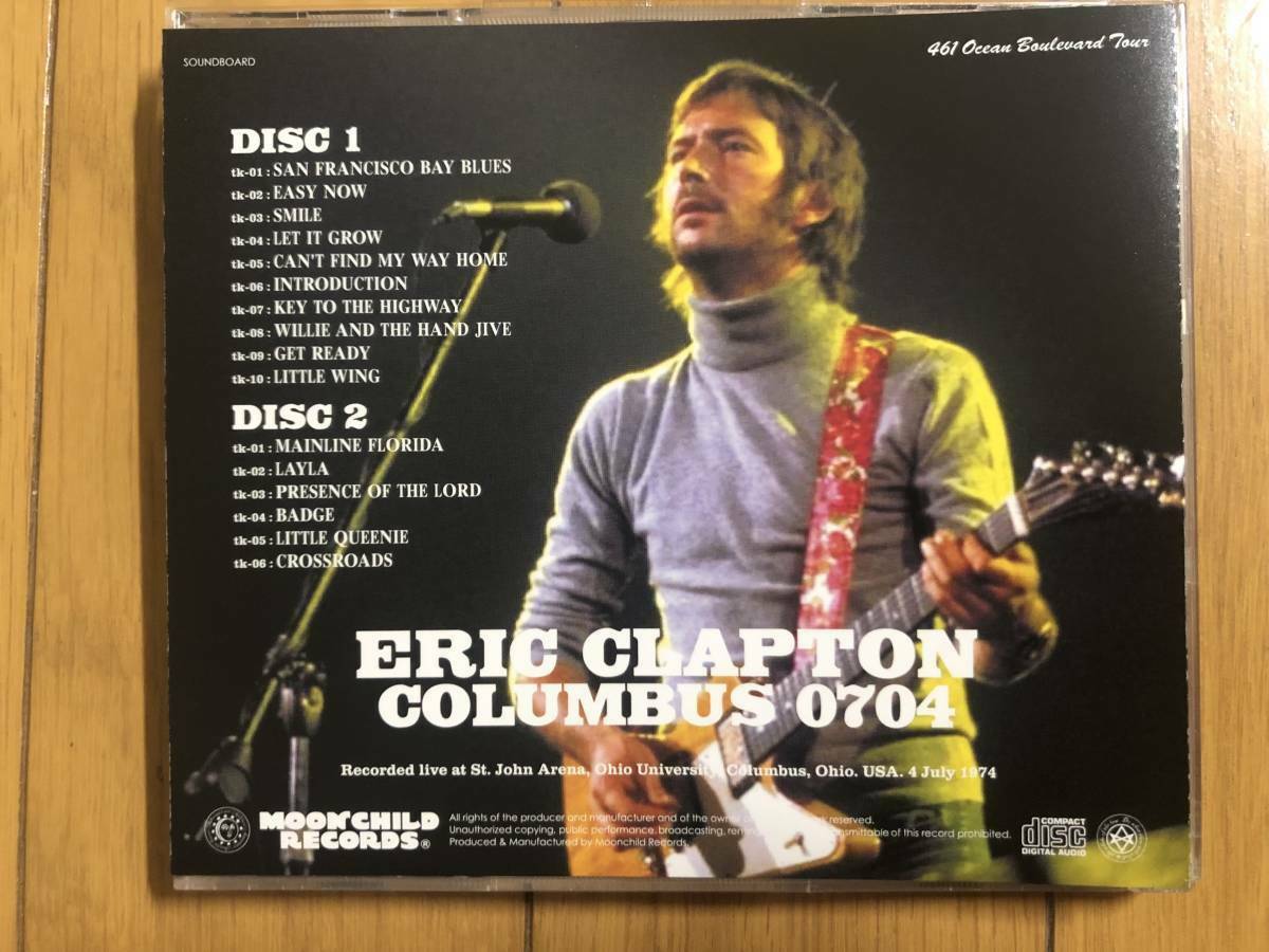 Eric Clapton Columbus 0704 2CD 16 Tracks Moonchild Records