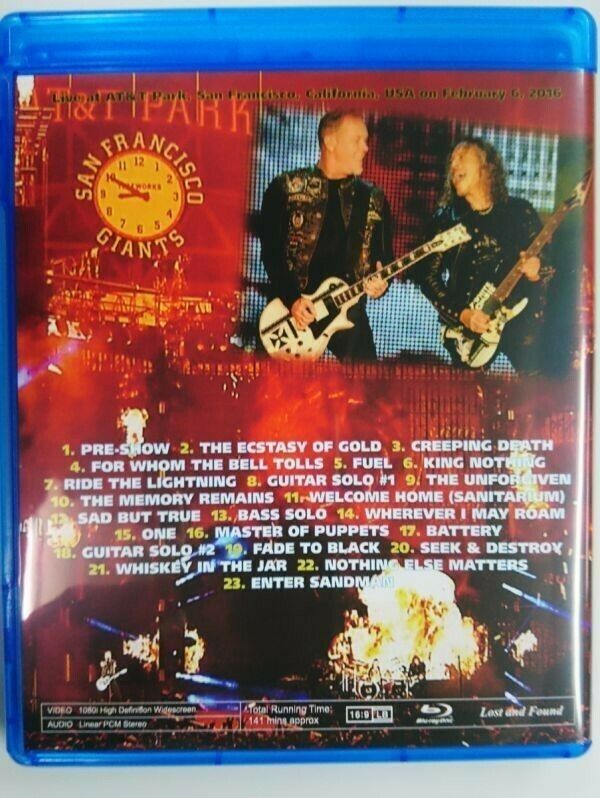 Metallica The Night Before Too Heavy For Halftime 2016 Blu-ray 1BDR