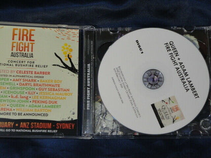 Queen Adam Lambert Fire Fight Australia 1CD 1DVD Set 17 Tracks Empress Valley