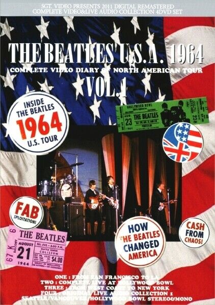 The Beatles / U.S.A 1964 Vol. 1 & 2 Set San Francisco Hollywood New York (8DVD)