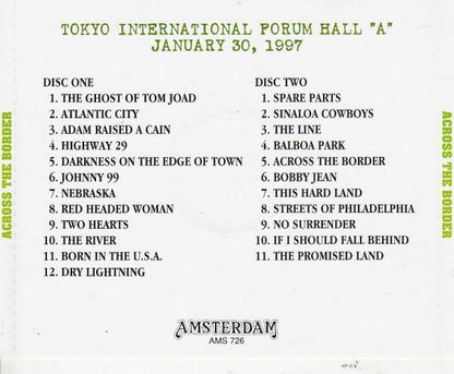 Bruce Springsteen Across The Border 1997 Tokyo CD 2 Discs 23 Tracks Music Rock