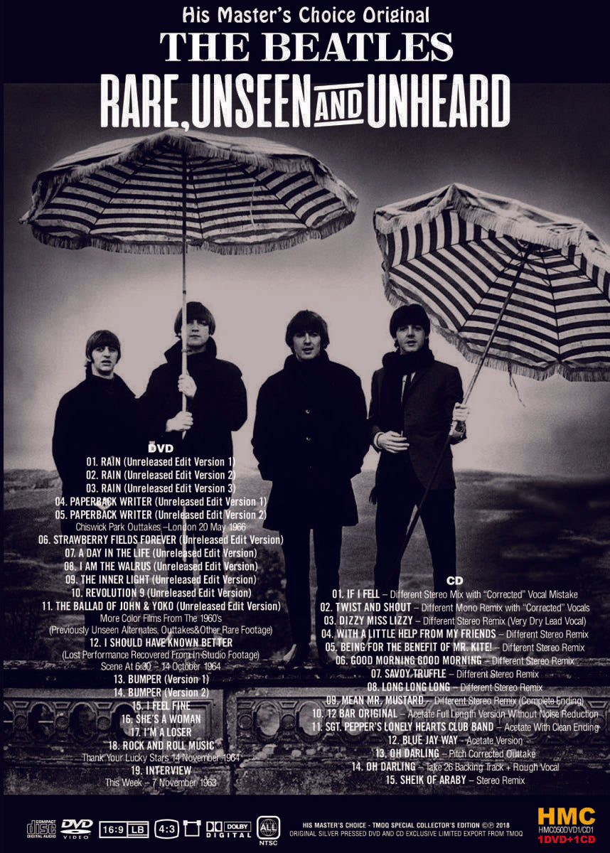The Beatles Rare, Unseen And Unheard Special Collector's Edition 1CD 1DVD Set