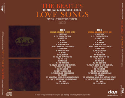 The Beatles Love Songs Special Collector's Edition Memorial Album Collection F/S