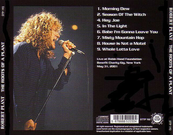 Robert Plant The Roots Of A Plant New York 2001 1CD
