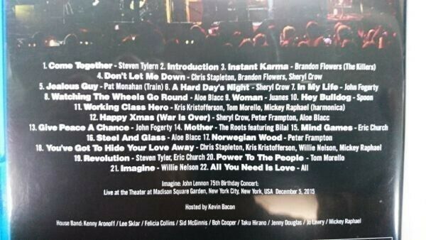 John Lennon 75th Birthday Concert 2015 Blu-ray 1 Disc 22 Tracks Music Rock F/S