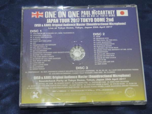 Paul McCartney One On One Japan Tour 2017 Tokyo Dome 29 April 3CD Set Xavel F/S