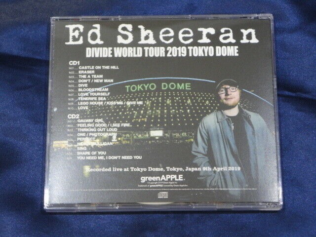 Ed Sheeran Divide World Tour 2019 Tokyo Dome CD 2 Discs 19 Tracks GreenAPPLE F/S