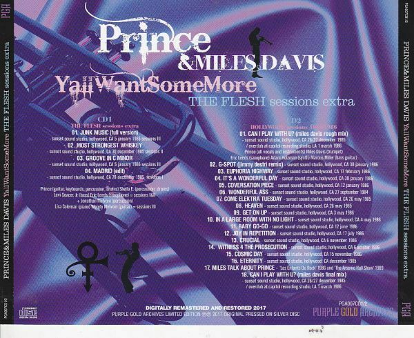 Prince & Miles Davis Y'all Want Some More The Flesh Sessions Extra 2CD
