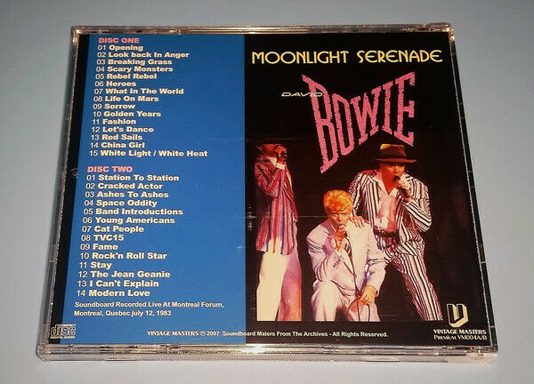 David Bowie Moonlight Serenade 1983 Montreal Forum CD 2 Discs 29 Tracks Rock F/S