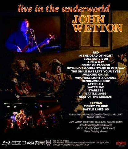 John Wetton Live In The Underworld 2003 Camden Town Blu-ray 1 Disc Music Rock
