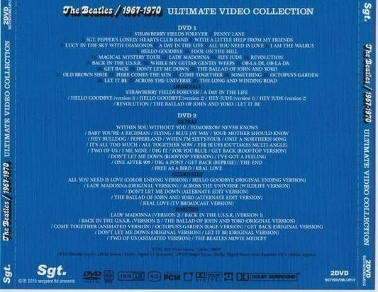 The Beatles 1967-1970 Ultimate Video Collection DVD 2 Disc Set SGT Label Music