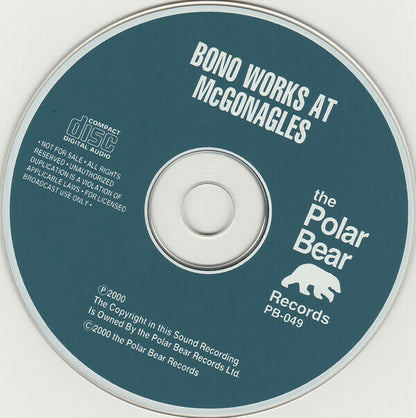 U2 Bono Works At McGonagles 1970 Pub Dublin Ireland CD 1 Disc 20 Tracks Music