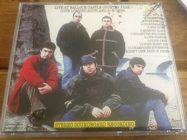 Oasis Scotland Forever Loch Lomond 1996 August 3 CD 1 Disc 12 Tracks Music Rock